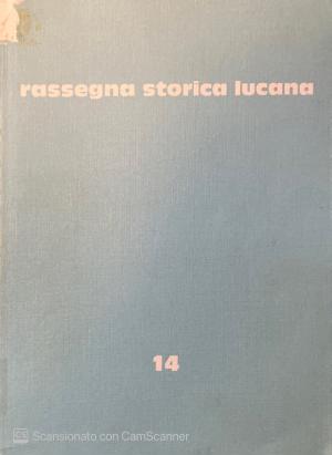 RASSEGNA STORICA LUCANA NUMERO 14 DICEMBRE 1994